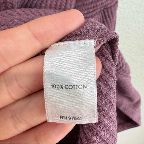 J. Jill Women's Large Tall Oversized Waffle Knit Sweater Dusty Pink Mauve Cotton - Picture 6 of 9